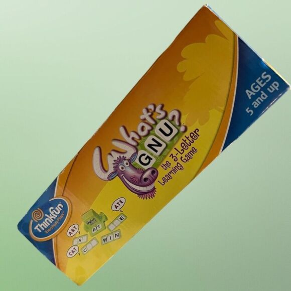 ThinkFun What's Gnu 3-Letter Learning Game for Kids COMPLETE - Picture 2 of 6